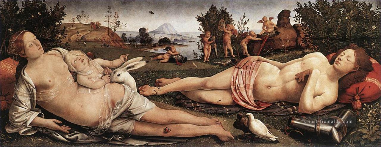 Venus Mars und Amor 1490 Renaissance Piero di Cosimo Ölgemälde